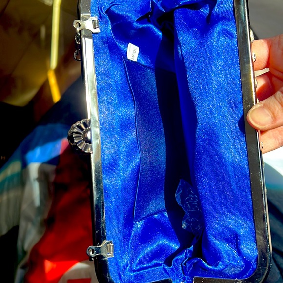 Beautiful blue corset style dress with matching purse - Picture 4 of 4